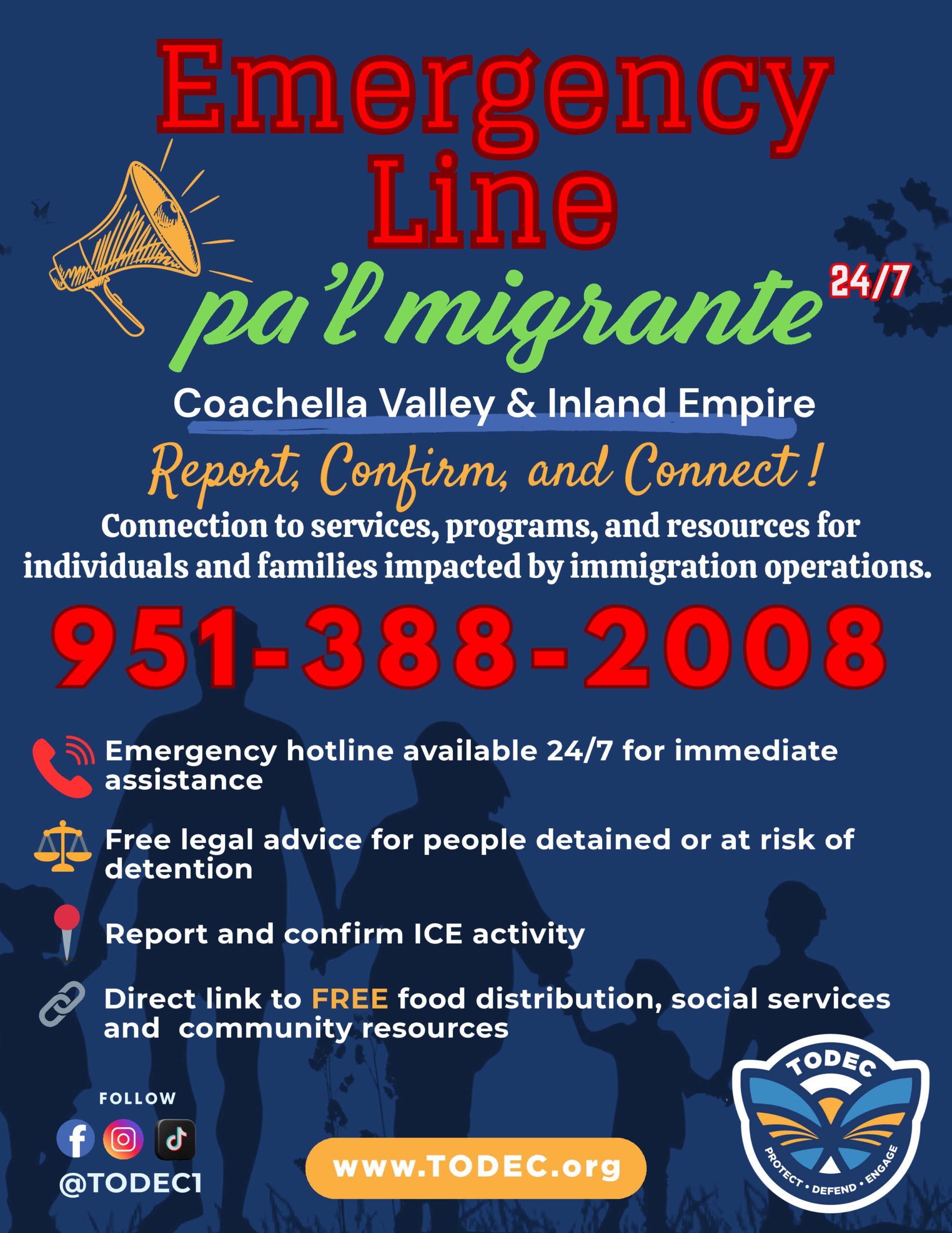 Todec Reporta, Confirma, & Conectate Coachella Valley & Inland Empire - TODEC